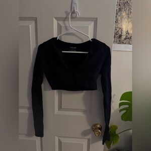 Garage Dark Long Sleeve Crop Top